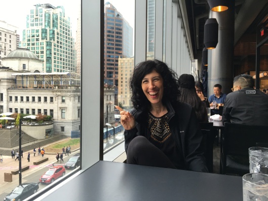 We were so happy to get this 'killer view' at a table inside the Nordstrom restaurant (downtown Vancouver). 